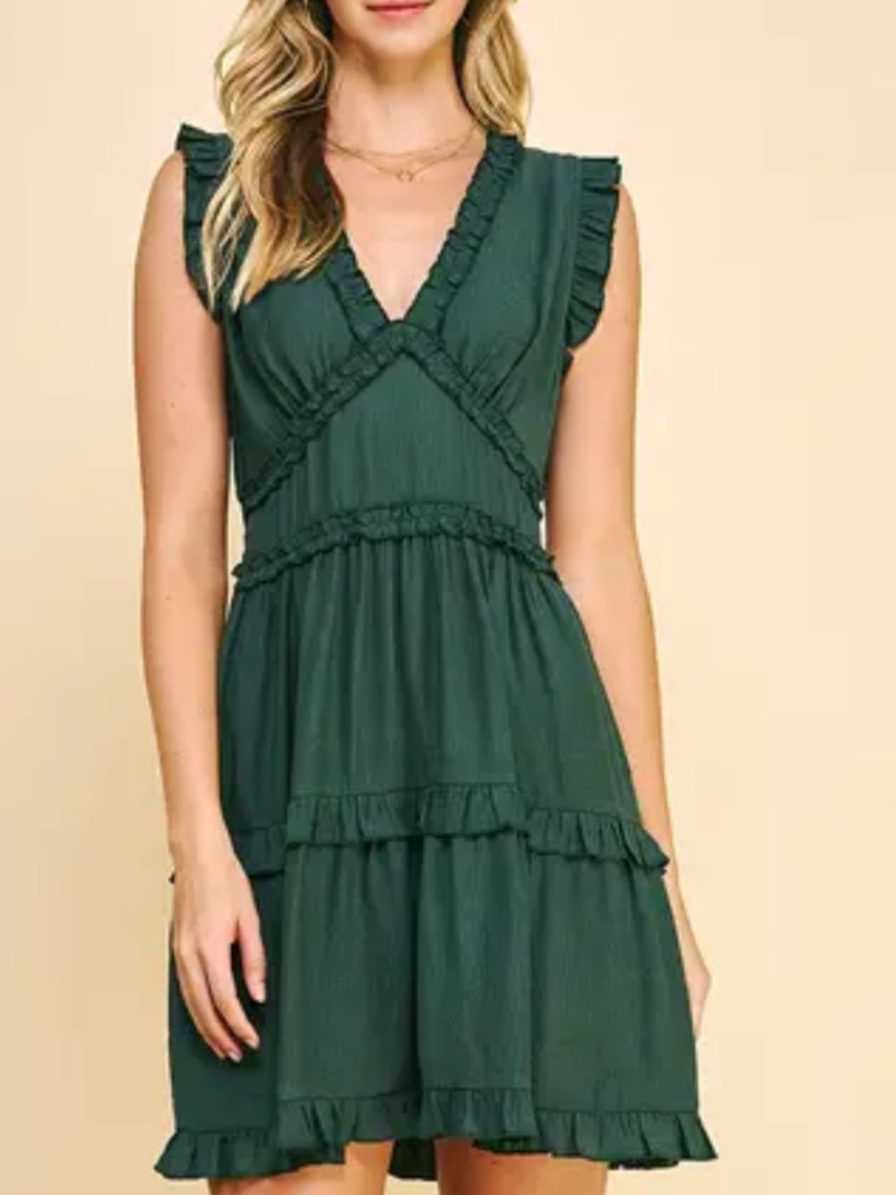 Anthropologie x pinch ruffle tea tiered mini boho dress size large